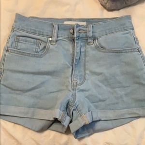 light denim shorts